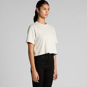 Wo's Heavy Faded Crop Tee | 4089