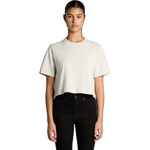 Wo's Heavy Faded Crop Tee | 4089