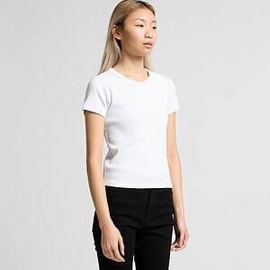Wo's Organic Rib Tee | 4092G