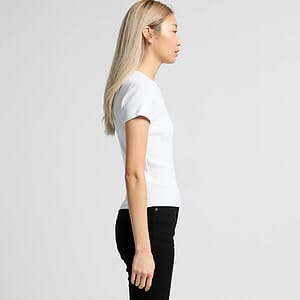 Wo's Organic Rib Tee | 4092G