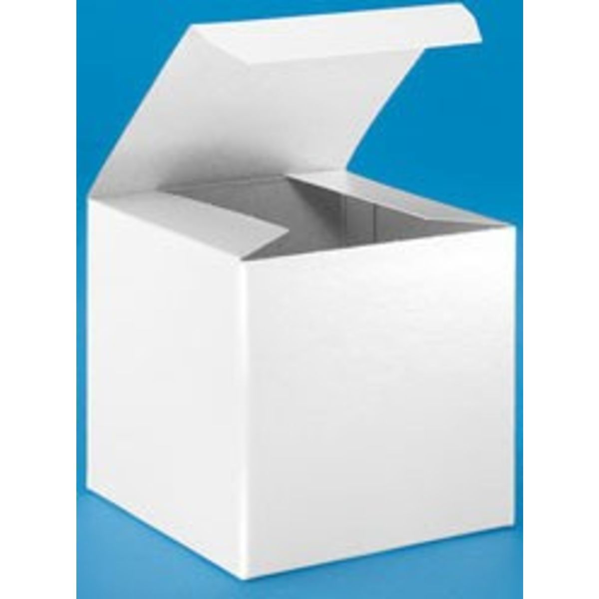 1 piece white gloss gift box (4 x 4 x 4) noninserted Order Swag