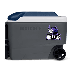 IGLOO MAXCOLD 40 QT ROLLER COOLER (Carbonite/Aegean Sea)