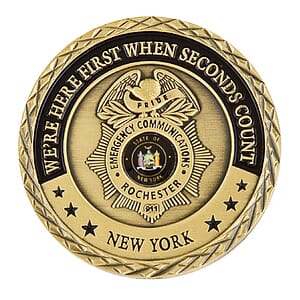 Brass Challenge Coin Antique Gold Plating 2"