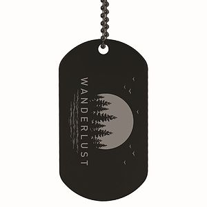 Express 2" X 1 1/8" Aluminum Dog Tag With 24" Ball Chain