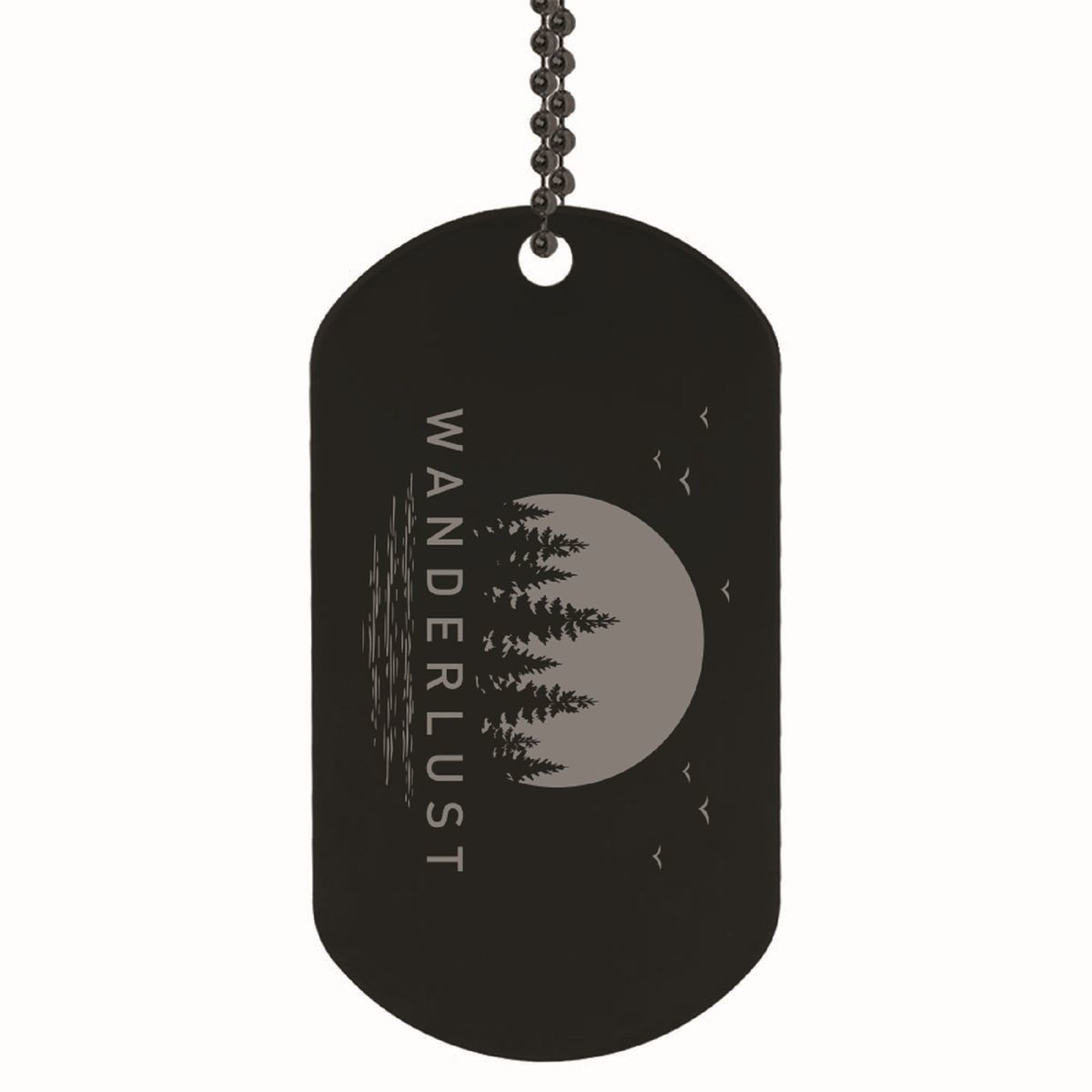 Express 2" X 1 1/8" Aluminum Dog Tag With 24" Ball Chain