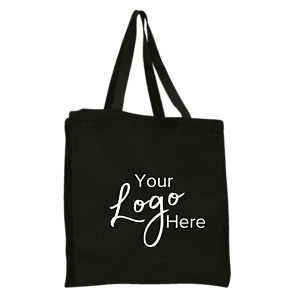 Canvas Shopper Bag 14" W x 15" H with 4" Gusset