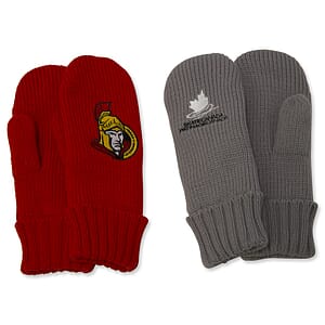 Thick Knitted Gloves Embroidered