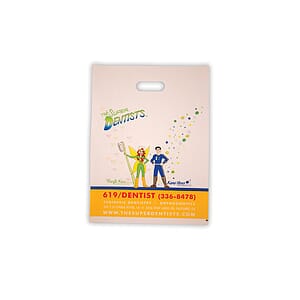 Merchandise Bags 12"x 15"x 3" with die cut slot