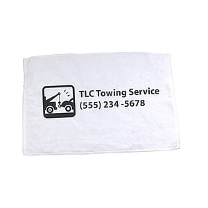 16" x 25" Golf/Sports Towel Velour End Hem Dobby White