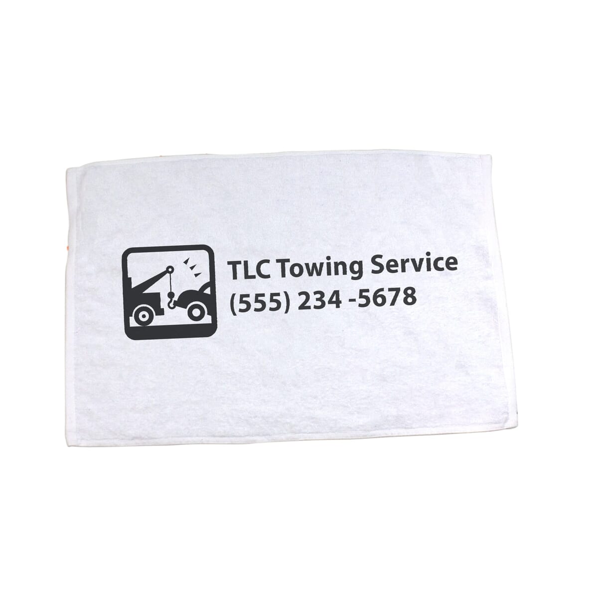 16" x 25" Golf/Sports Towel Velour End Hem Dobby White