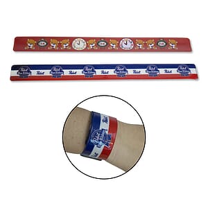 Vinyl Slap (Large) Bracelet with CMYK logo