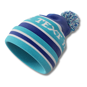 Knit Beanie with Cuff & Pom