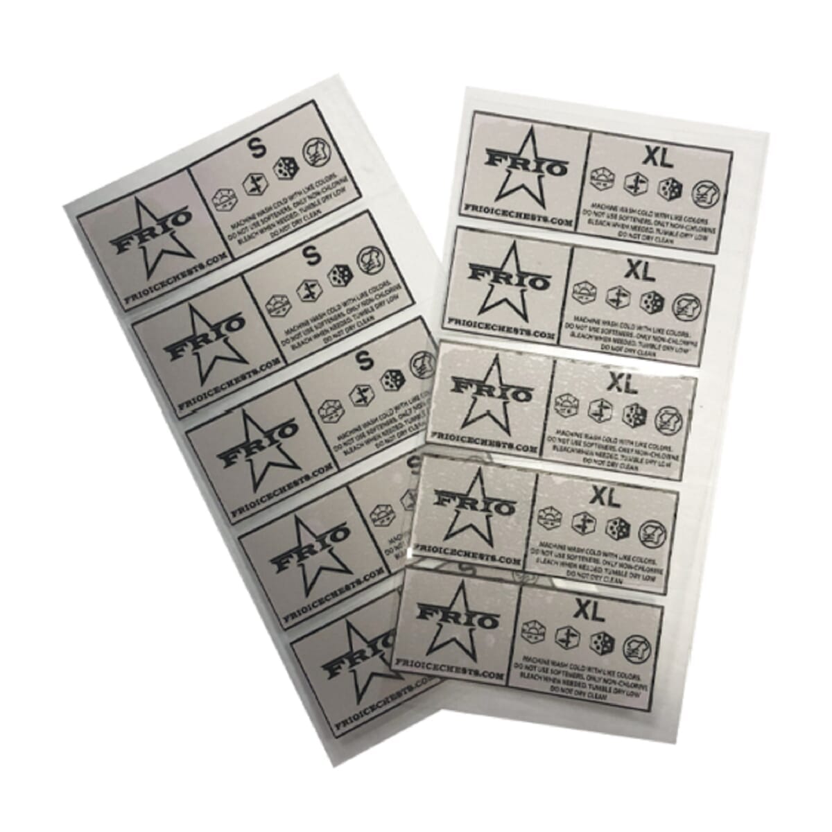 Apparel Sizing 2.5" x 1" Tags