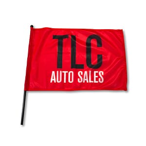 Waving Rally Flag 21.5"x14.5" with 20-21.5" Pole