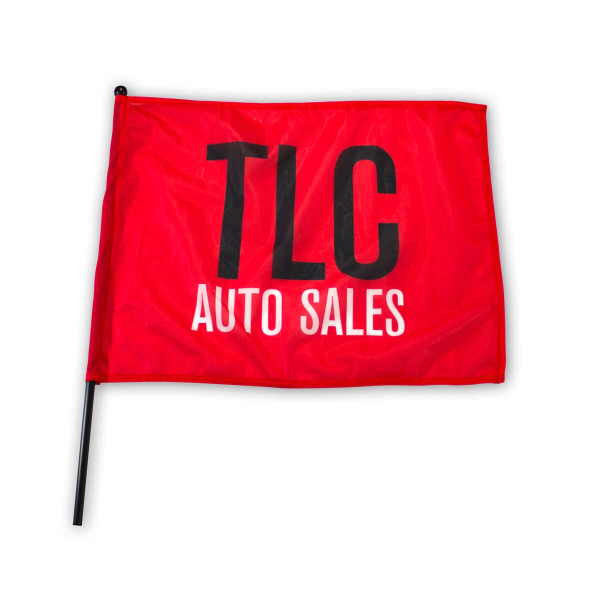 Waving Rally Flag 22"x17" with 24" Pole
