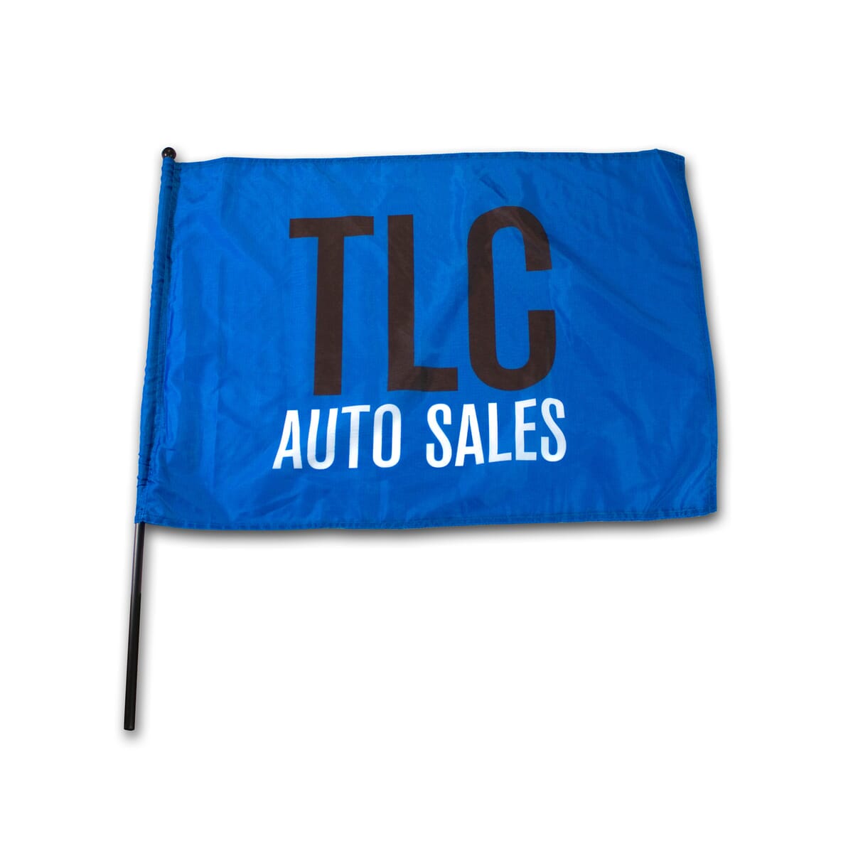 Waving Rally Flag 27.5"x 9.5" with 24" Pole 75D