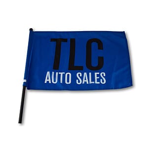 Waving Rally Flag 21.5"x14.5" with 20"-21.5" Pole
