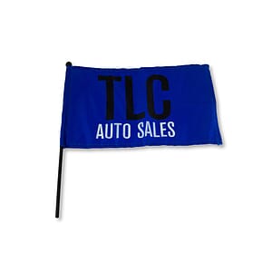 Waving Rally Flag 15 x 9" with 16" Pole
