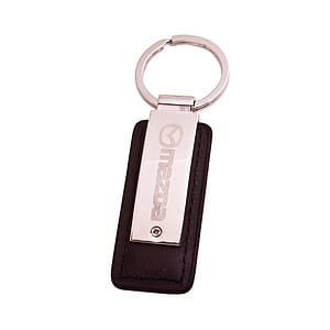 Keychain- Rectangle w/ Leather