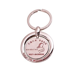 PromotionalZinc Keychain- Circle w/ Swivel Center