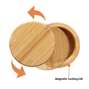 Round Salt Box with Magnetic Swivel Lid