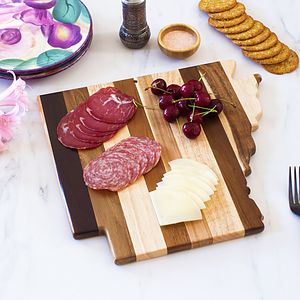 Rock & Branch® Shiplap Series Arkansas State Shaped Wood Serving and Cutting Board