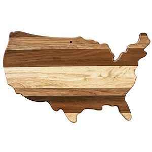 Rock & Branch® Shiplap Series USA Shaped Wood Serving and Cutting Board