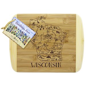 A Slice of Life Wisconsin Serving & Cutting Board