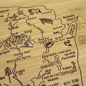 A Slice of Life Wisconsin Serving & Cutting Board