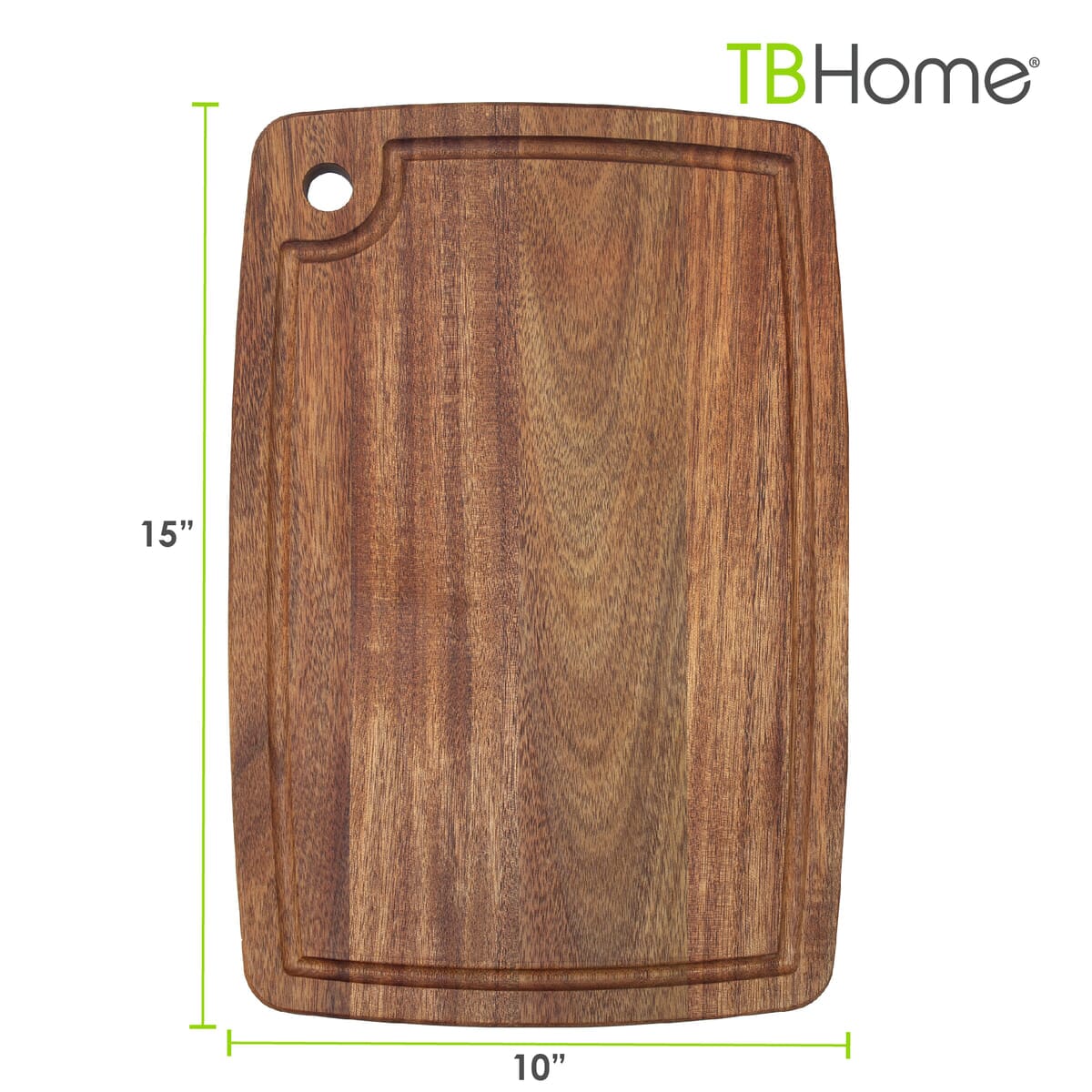 TB Home® 15" Acacia Cutting Board with Juice Groove