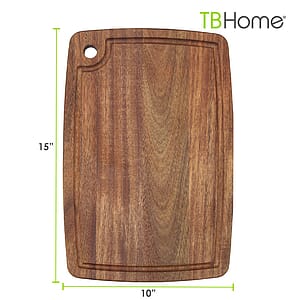 TB Home® 15" Acacia Cutting Board with Juice Groove