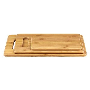 3-Piece Bamboo Cutting Board Set, 13" x 9-1/2", 11" x 8-1/2" and 8" x 6"