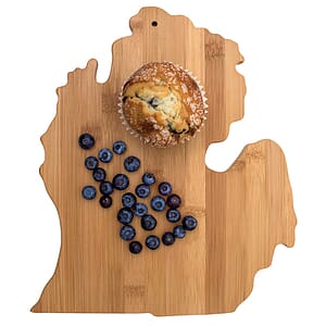 Michigan State Shaped Bamboo Serving and Cutting Board