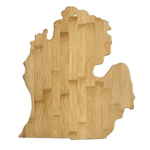 Michigan State Shaped Bamboo Serving and Cutting Board