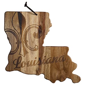 Rock & Branch® Origins Series Louisiana State Shaped Wood Serving and Cutting Board