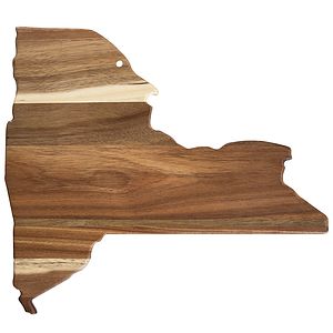 Rock & Branch® Origins Series New York State Shaped Wood Serving and Cutting Board