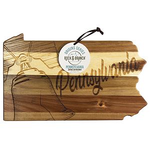 Rock & Branch® Origins Series Pennsylvania State Shaped Wood Serving and Cutting Board