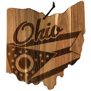 Rock & Branch® Origins Series Ohio State Shaped Wood Serving and Cutting Board