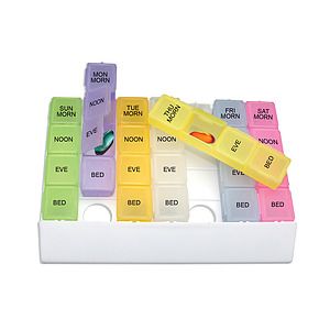 Rainbow 24/7 Medicine Tray Organizer