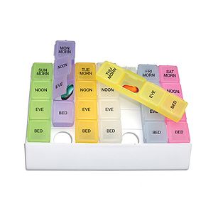 Rainbow Jumbo 24/7 Medicine Tray Organizer