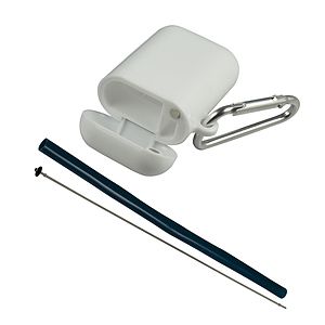 Traveler's Silicone Straw with Carabiner Case