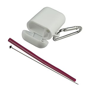 Traveler's Silicone Straw with Carabiner Case