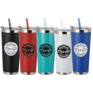 20 oz. Stainless Tumbler With Straw
