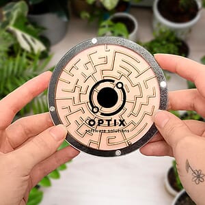 Labyrinth Layered Wood Coaster