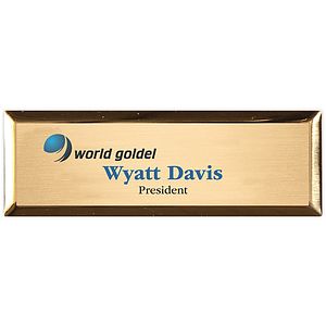 Aspen Metal Executive Name Badge (Standard Size 1" x 3")