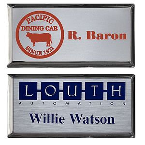 Aspen Metal Executive Name Badge (Standard Size 1-1/2" x 3")