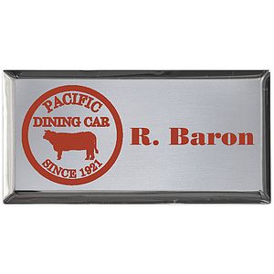 Aspen Metal Executive Name Badge (Standard Size 1-1/2" x 3")