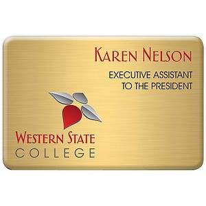 Aspen Metal Standard Name Badge (Standard Size 2" x 3")