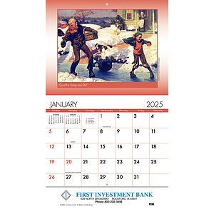 An American Illustrator Wall Calendar: 2027 Stapled