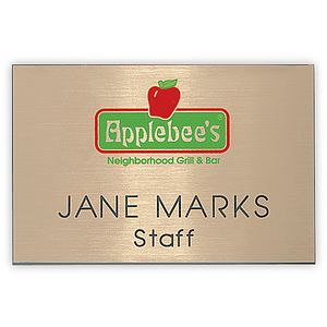 Hollywood Plastic Express Name Badge (Standard size 2" x 3")